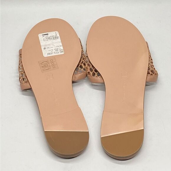 Gianvito Rossi Jamaica Mesh & Leather Slides size 38
